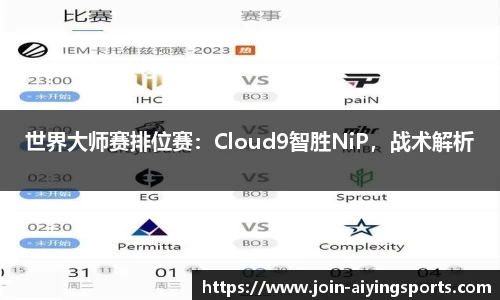 世界大师赛排位赛：Cloud9智胜NiP，战术解析